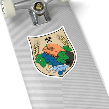 Coa Hungary Town Izsófalva (Hungary) (Coat of Arms) STICKER Vinyl Kiss-Cut Decal