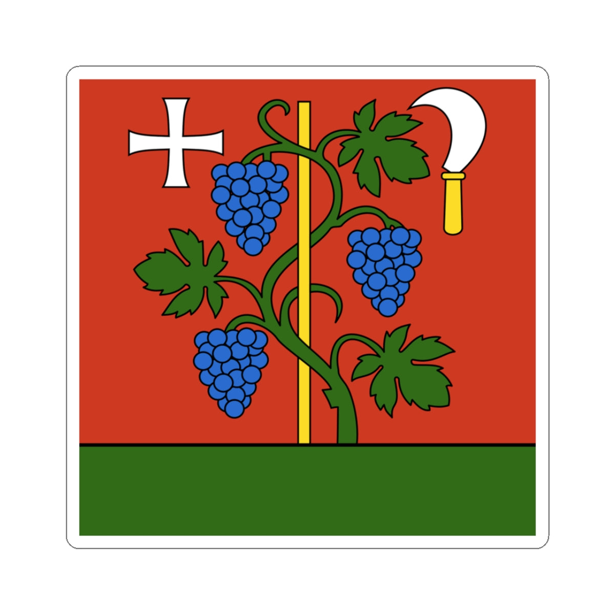 CHE Hongg Flag (Switzerland) STICKER Vinyl Kiss-Cut Decal