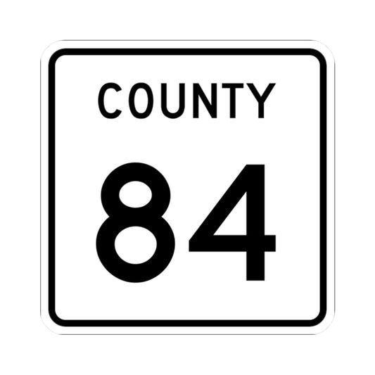 County 84 square (Minnesota) (Road Sign) STICKER Vinyl Kiss-Cut Decal