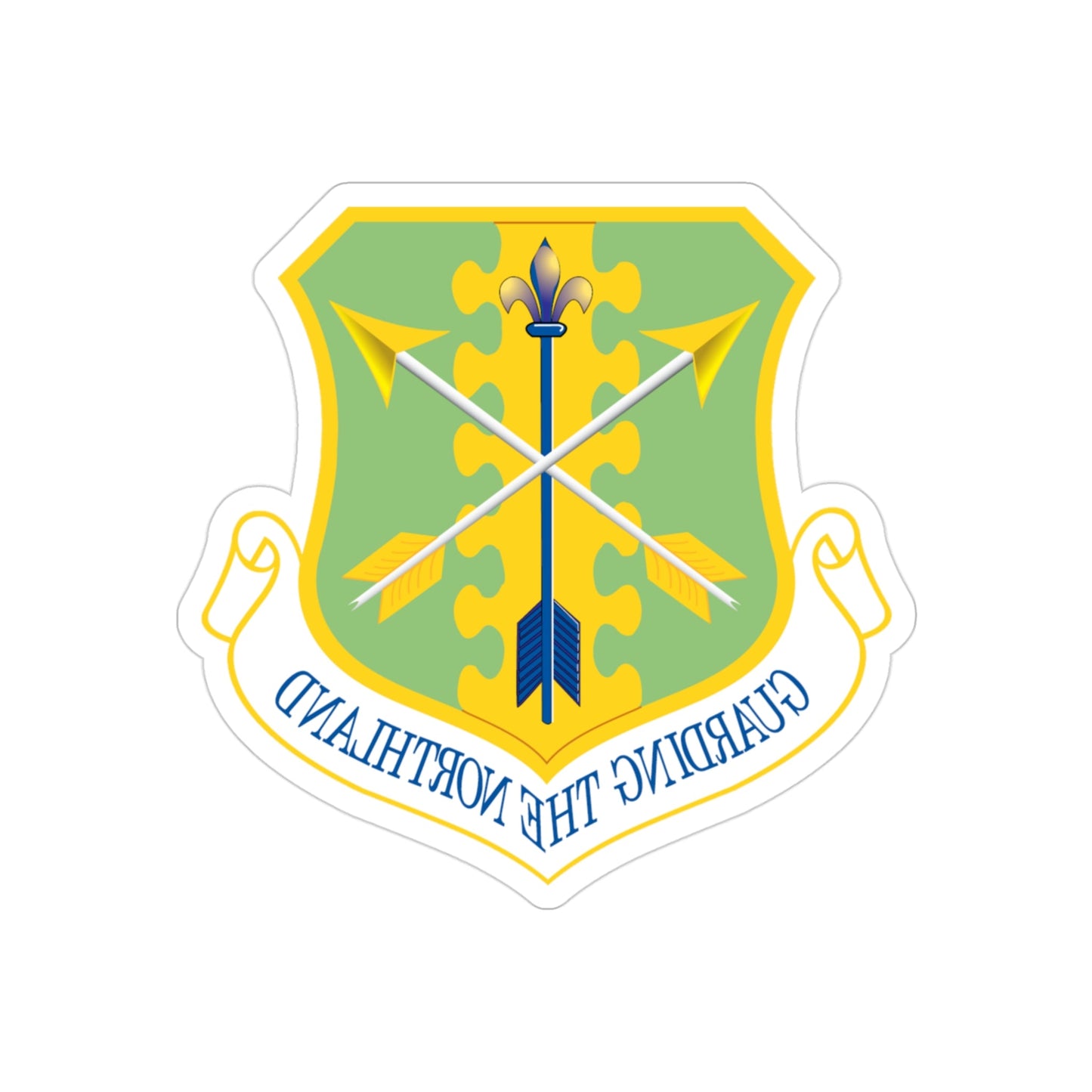 119th Wing (U.S. Air Force) REVERSE PRINT Transparent STICKER-3" × 3"-The Sticker Space