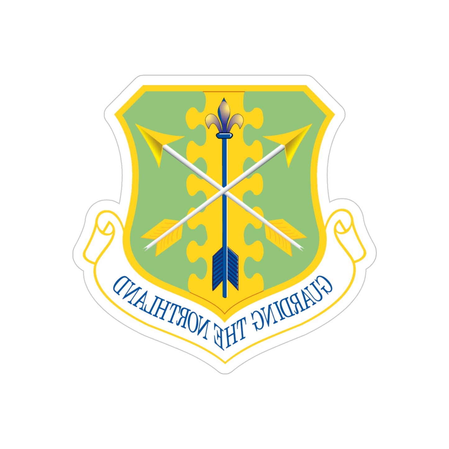 119th Wing (U.S. Air Force) REVERSE PRINT Transparent STICKER-4" × 4"-The Sticker Space