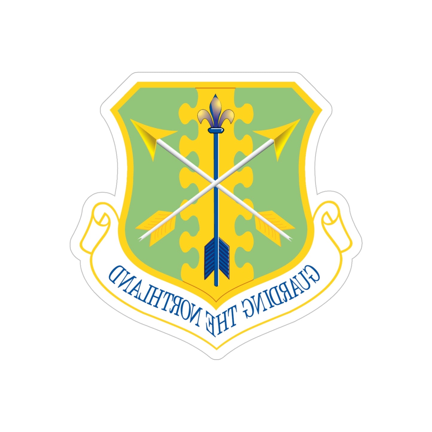 119th Wing (U.S. Air Force) REVERSE PRINT Transparent STICKER-5" × 5"-The Sticker Space