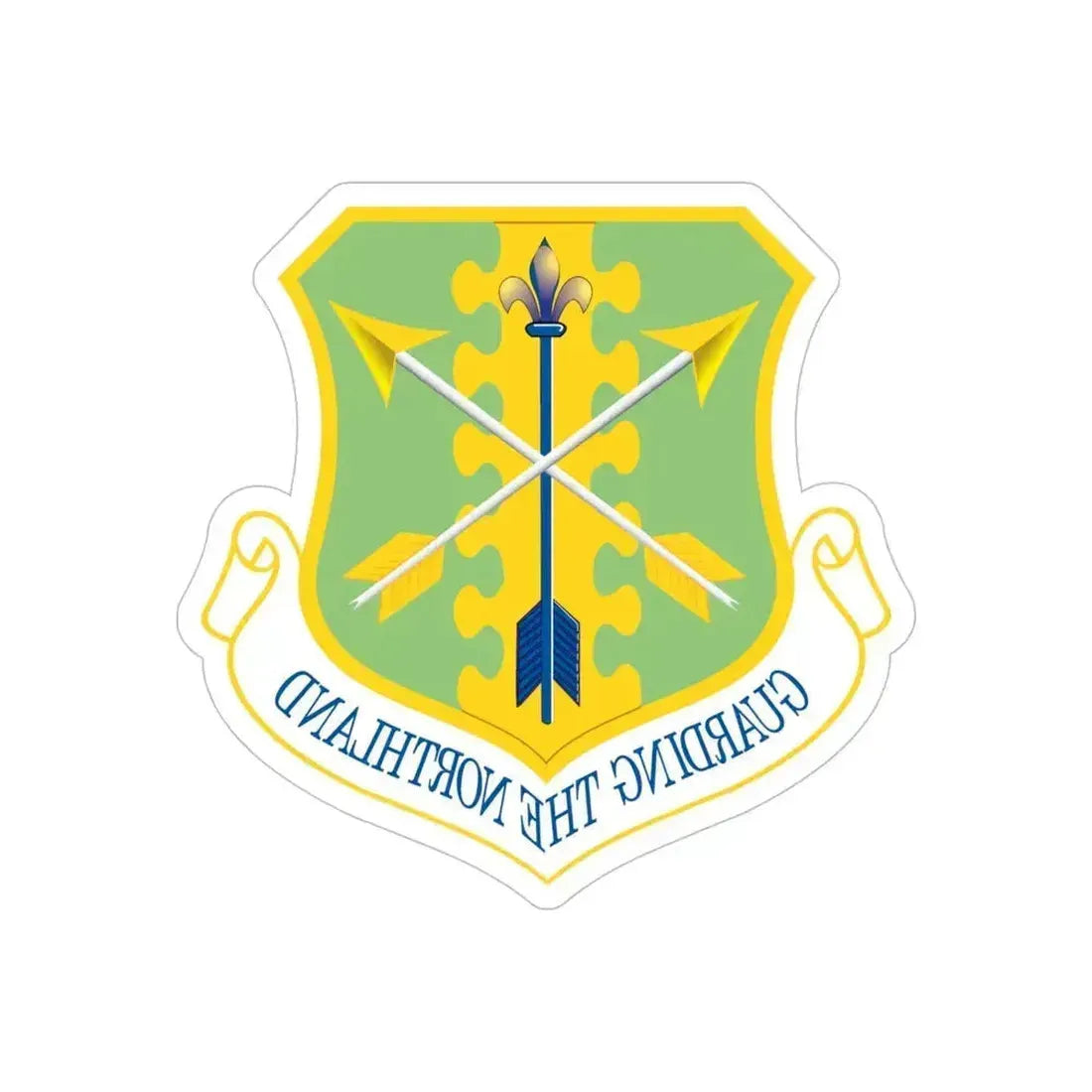 119th Wing (U.S. Air Force) REVERSE PRINT Transparent Die-Cut STICKER 5 Inch Die-Cut Transparent - The Sticker Space