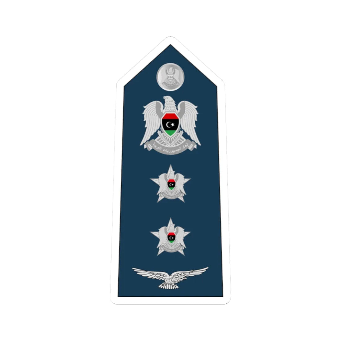 11.Libyan Air Force COL (Libya) (Military Rank) STICKER Vinyl Kiss-Cut Decal 2 Inch White - The Sticker Space