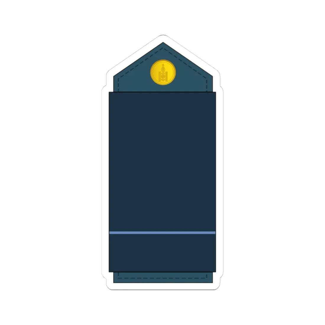 11.Mongolian Air Force MAJ (Mongolia) (Military Rank) STICKER Vinyl Kiss-Cut Decal 3 Inch White - The Sticker Space