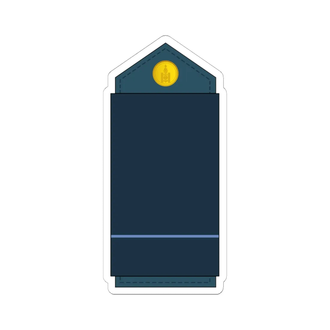 11.Mongolian Air Force MAJ (Mongolia) (Military Rank) STICKER Vinyl Kiss-Cut Decal 6 Inch White - The Sticker Space