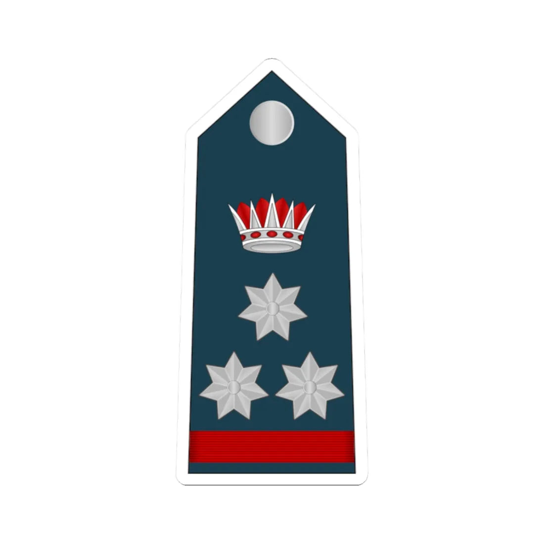 11.RBAF BG (Bahrain) (Military Rank) STICKER Vinyl Kiss-Cut Decal 2 Inch White - The Sticker Space