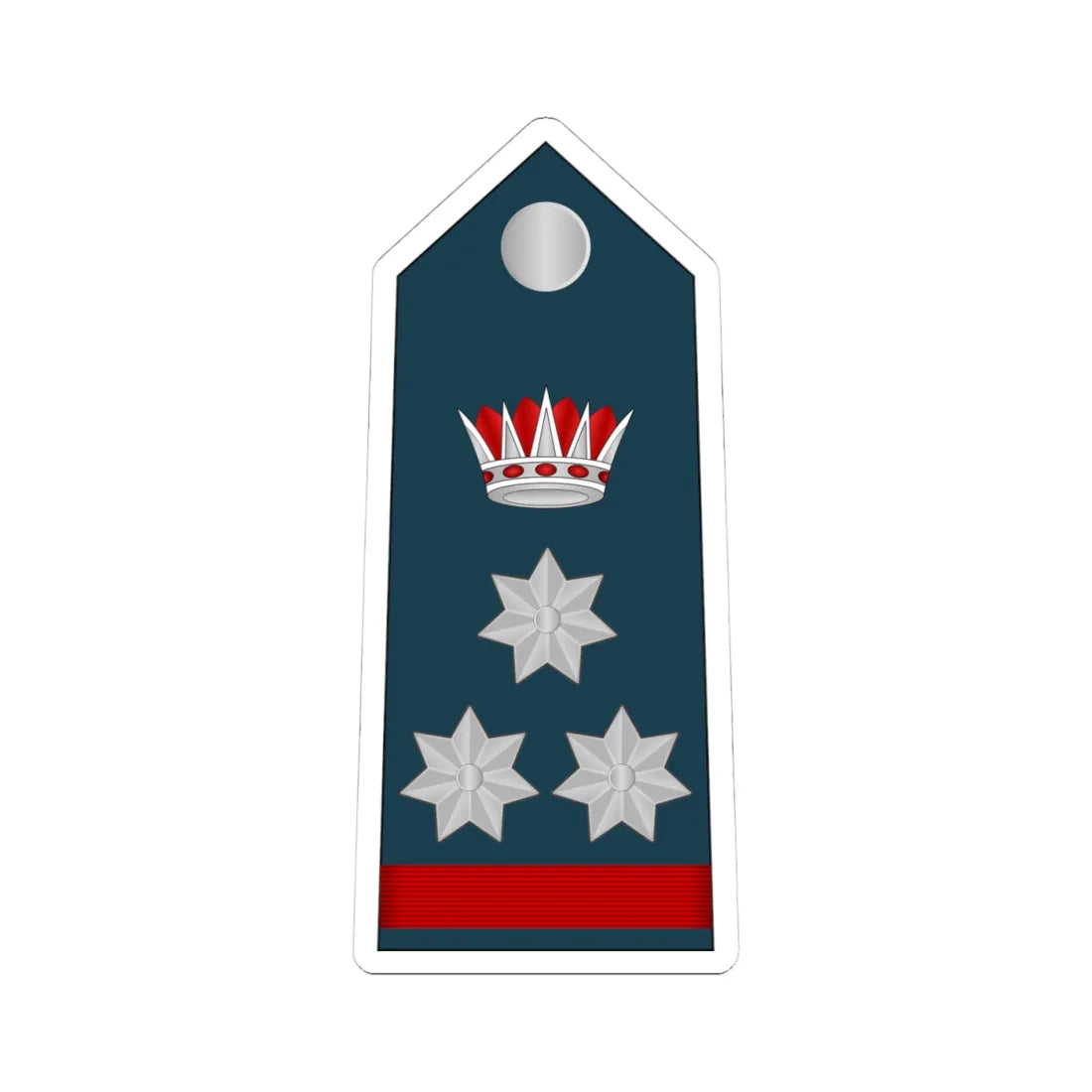 11.RBAF BG (Bahrain) (Military Rank) STICKER Vinyl Kiss-Cut Decal 4 Inch White - The Sticker Space