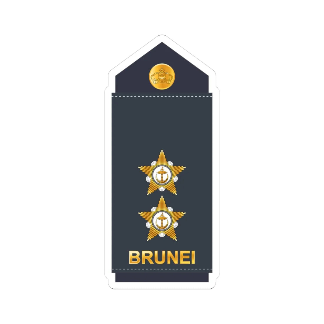 11.RBrAF 1LT (Brunei) (Military Rank) STICKER Vinyl Kiss-Cut Decal 3 Inch White - The Sticker Space