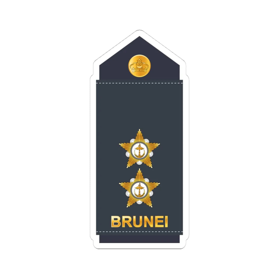 11.RBrAF 1LT (Brunei) (Military Rank) STICKER Vinyl Kiss-Cut Decal 4 Inch White - The Sticker Space