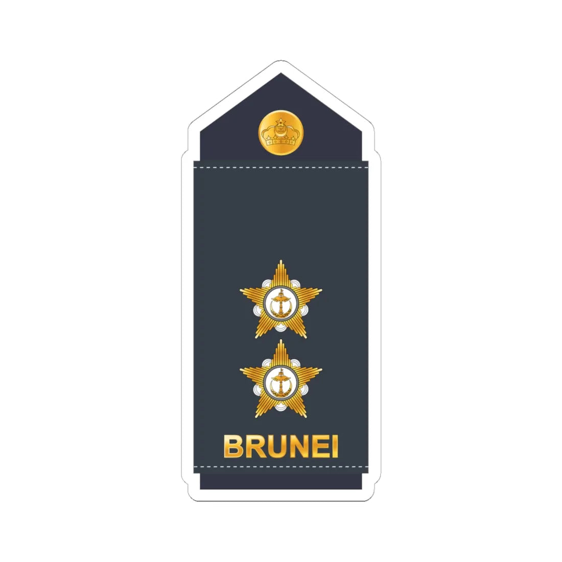 11.RBrAF 1LT (Brunei) (Military Rank) STICKER Vinyl Kiss-Cut Decal 6 Inch White - The Sticker Space