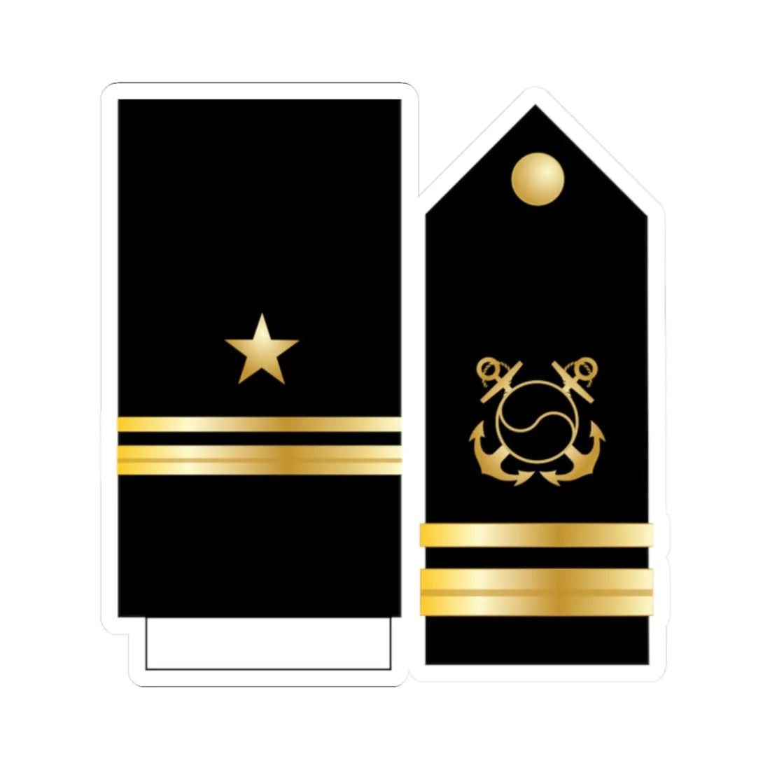 11.SKN LTJG (Korea) (Military Rank) STICKER Vinyl Kiss-Cut Decal 2 Inch White - The Sticker Space
