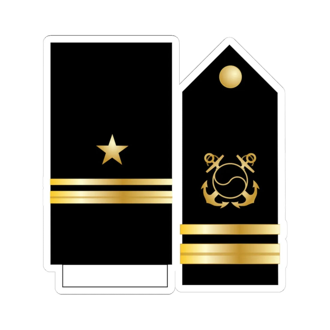 11.SKN LTJG (Korea) (Military Rank) STICKER Vinyl Kiss-Cut Decal 4 Inch White - The Sticker Space
