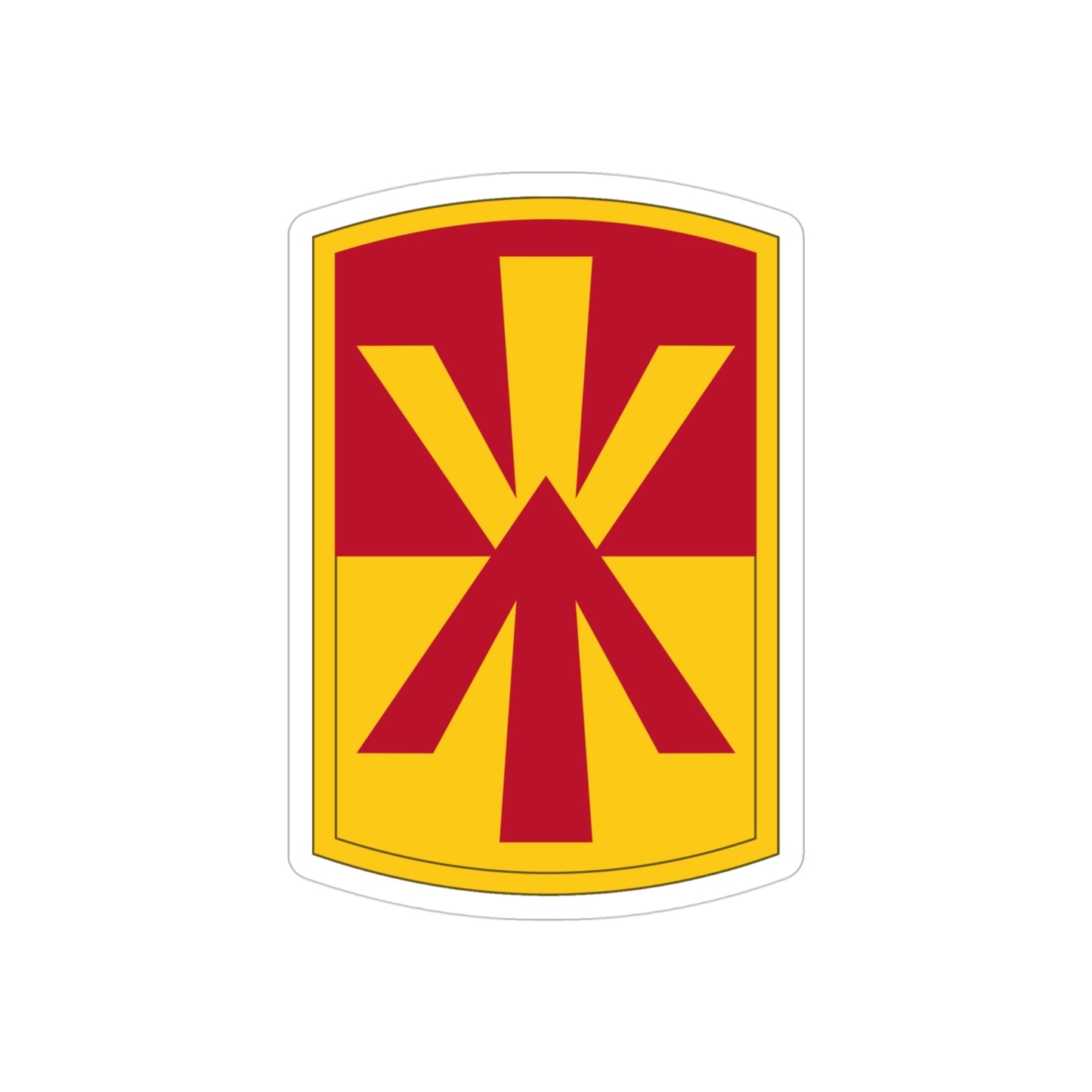 11th Air Defense Artillery Brigade (U.S. Army) REVERSE PRINT Transparent STICKER-4 Inch-The Sticker Space