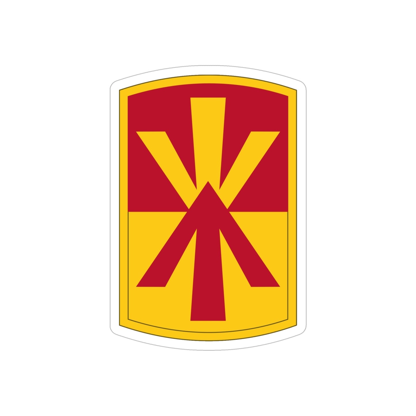 11th Air Defense Artillery Brigade (U.S. Army) REVERSE PRINT Transparent STICKER-6 Inch-The Sticker Space