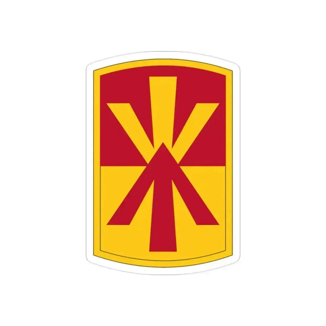 11th Air Defense Artillery Brigade (U.S. Army) REVERSE PRINT Transparent Die-Cut STICKER 2 Inch Die-Cut Transparent - The Sticker Space