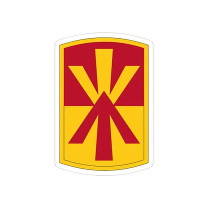 11th Air Defense Artillery Brigade (U.S. Army) REVERSE PRINT Transparent Die-Cut STICKER 2 Inch Die-Cut Transparent - The Sticker Space