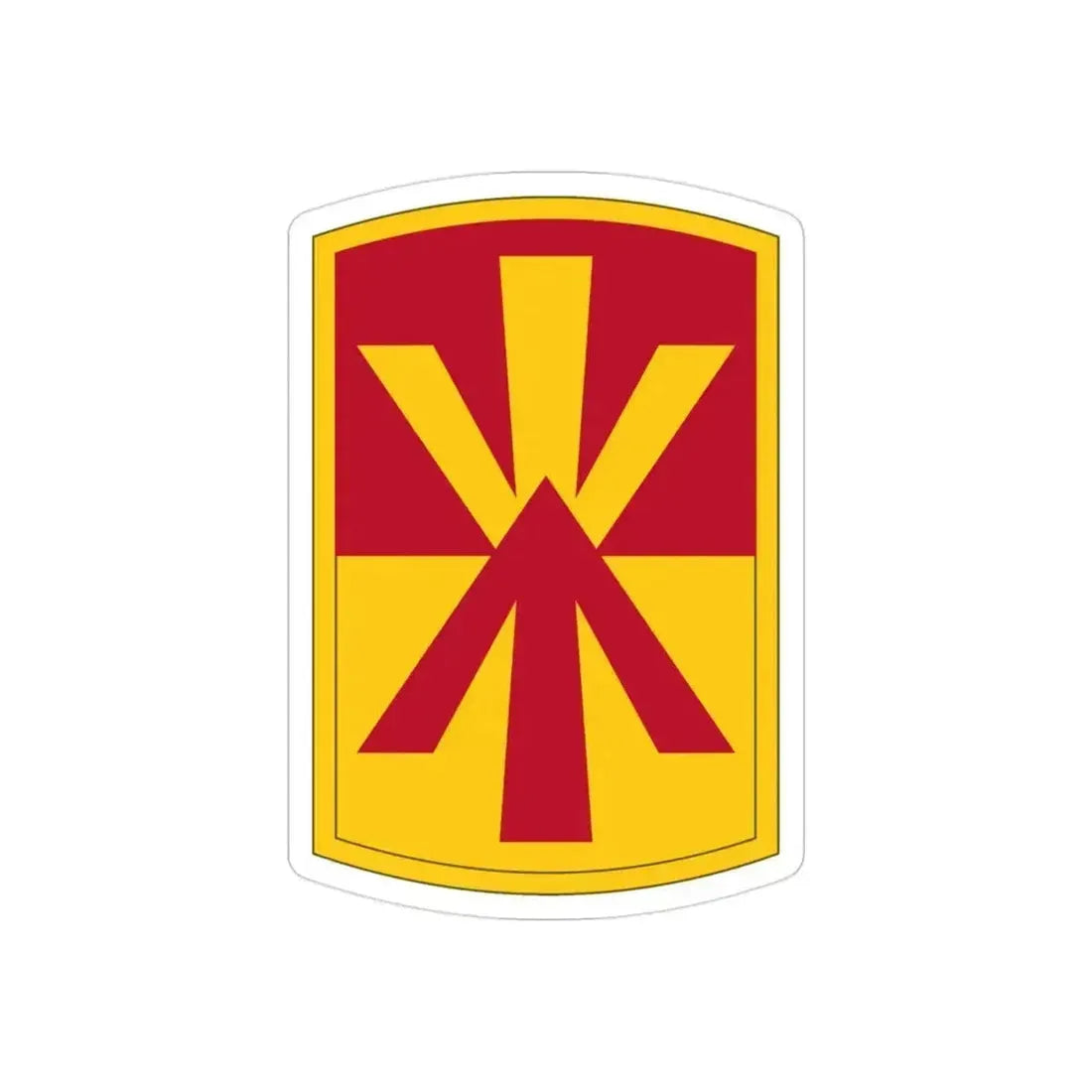 11th Air Defense Artillery Brigade (U.S. Army) REVERSE PRINT Transparent Die-Cut STICKER 3 Inch Die-Cut Transparent - The Sticker Space