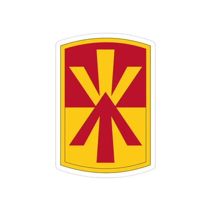 11th Air Defense Artillery Brigade (U.S. Army) REVERSE PRINT Transparent Die-Cut STICKER 3 Inch Die-Cut Transparent - The Sticker Space