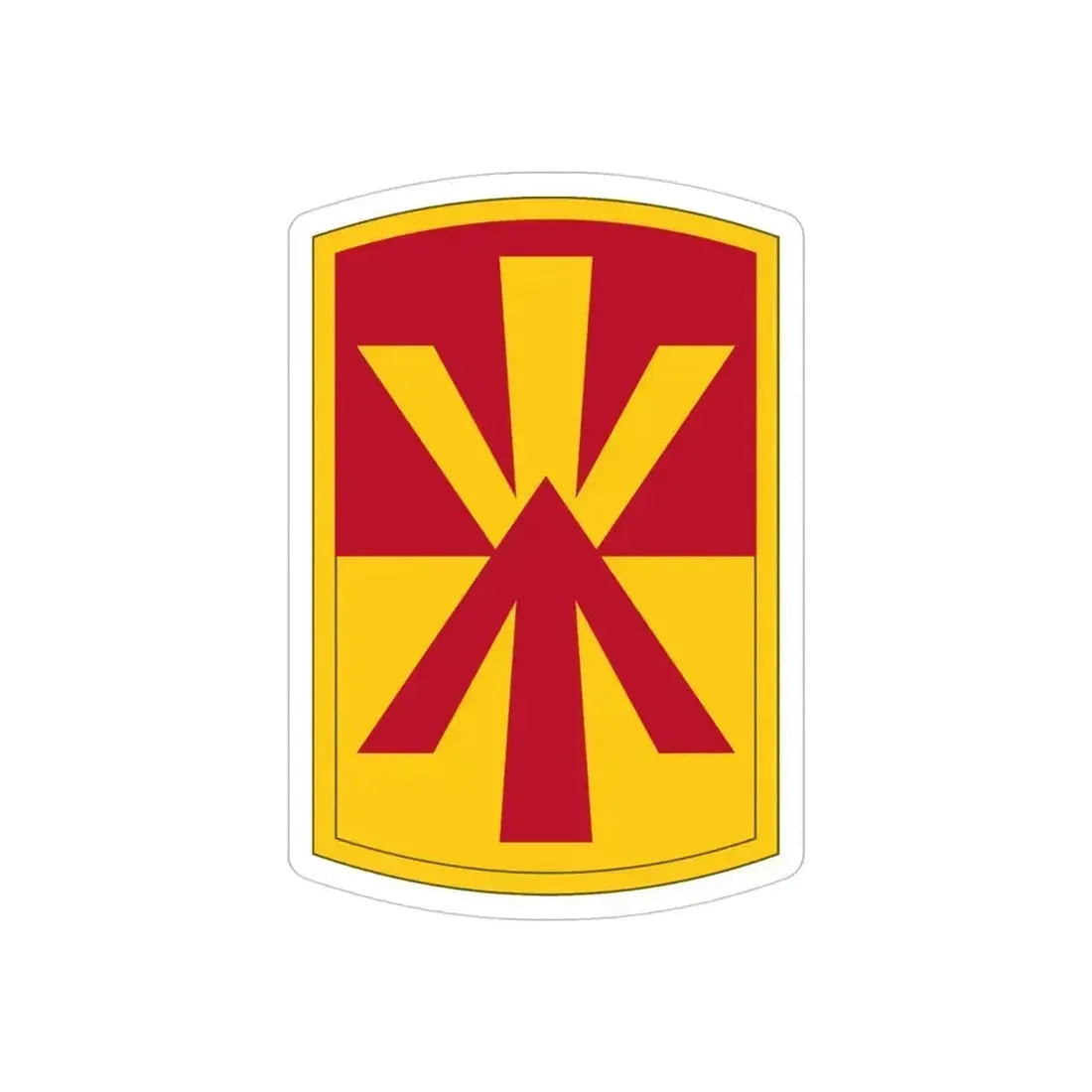 11th Air Defense Artillery Brigade (U.S. Army) REVERSE PRINT Transparent Die-Cut STICKER 4 Inch Die-Cut Transparent - The Sticker Space