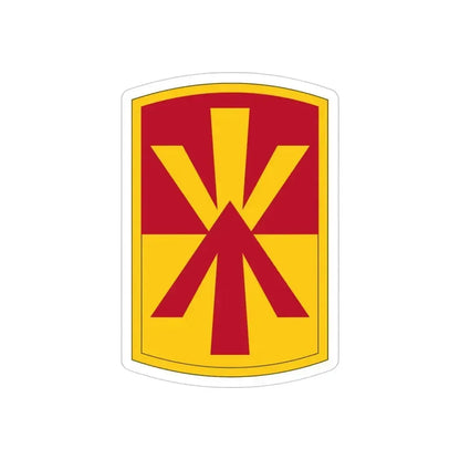 11th Air Defense Artillery Brigade (U.S. Army) REVERSE PRINT Transparent Die-Cut STICKER 4 Inch Die-Cut Transparent - The Sticker Space