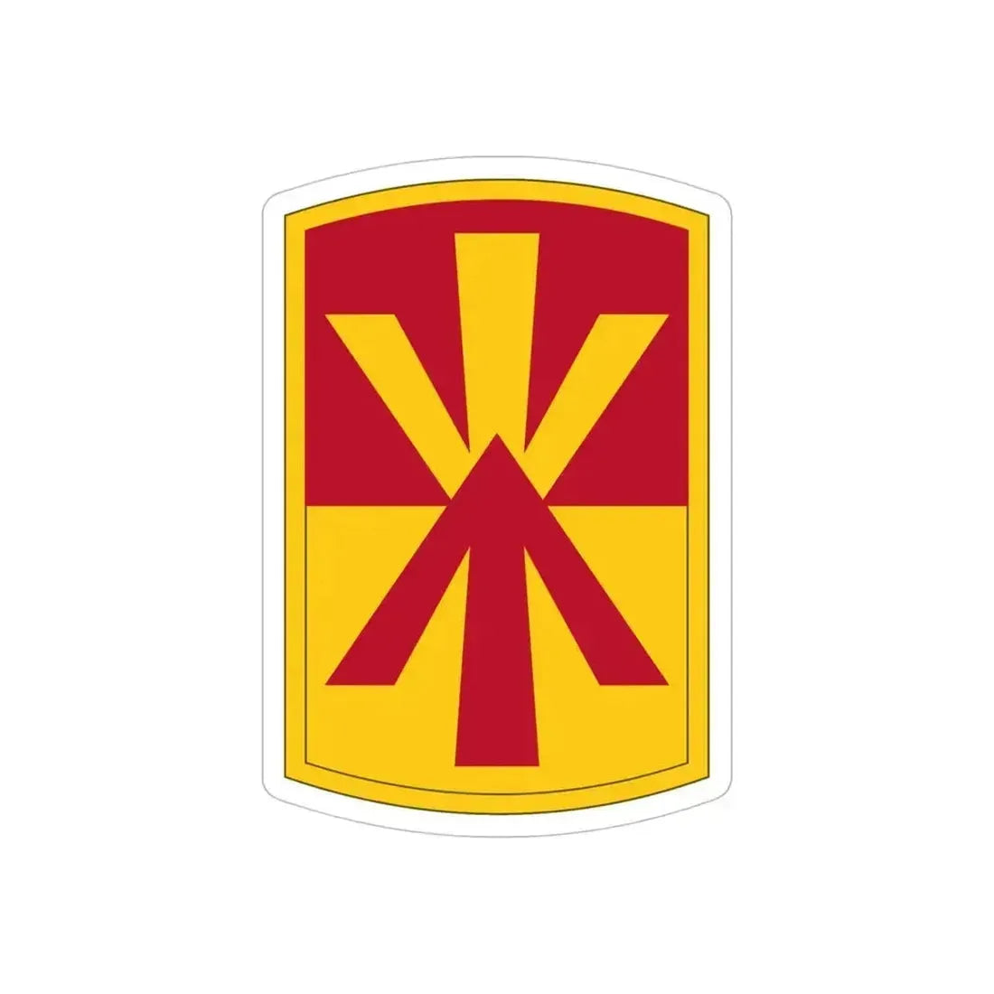 11th Air Defense Artillery Brigade (U.S. Army) REVERSE PRINT Transparent Die-Cut STICKER 5 Inch Die-Cut Transparent - The Sticker Space