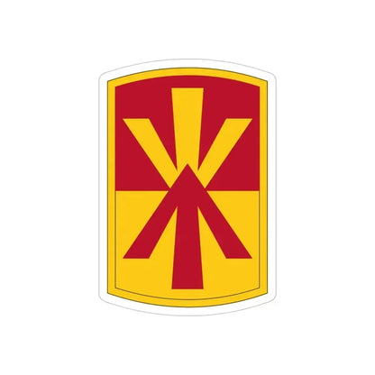 11th Air Defense Artillery Brigade (U.S. Army) REVERSE PRINT Transparent Die-Cut STICKER 5 Inch Die-Cut Transparent - The Sticker Space