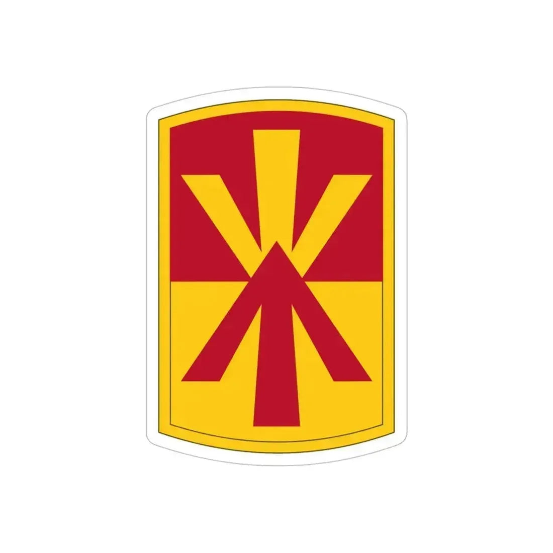 11th Air Defense Artillery Brigade (U.S. Army) REVERSE PRINT Transparent Die-Cut STICKER 6 Inch Die-Cut Transparent - The Sticker Space