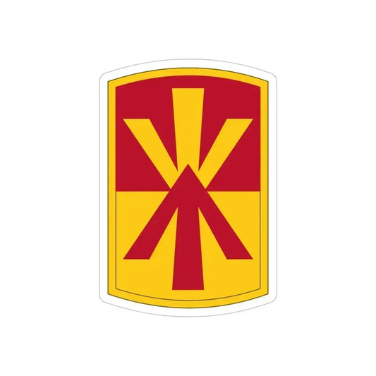 11th Air Defense Artillery Brigade (U.S. Army) REVERSE PRINT Transparent Die-Cut STICKER 6 Inch Die-Cut Transparent - The Sticker Space