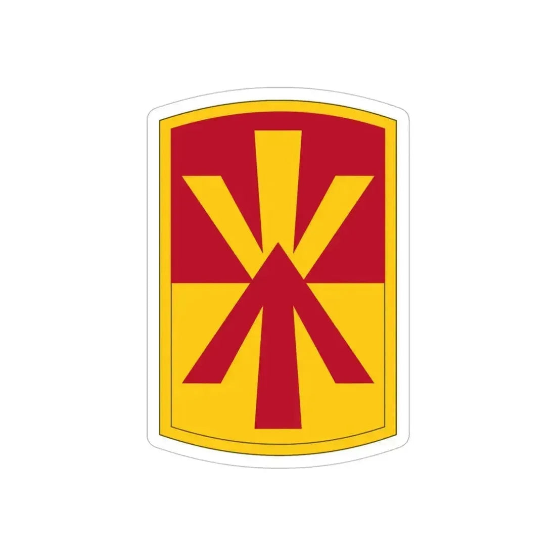 11th Air Defense Artillery Brigade (U.S. Army) REVERSE PRINT Transparent Die-Cut STICKER - The Sticker Space