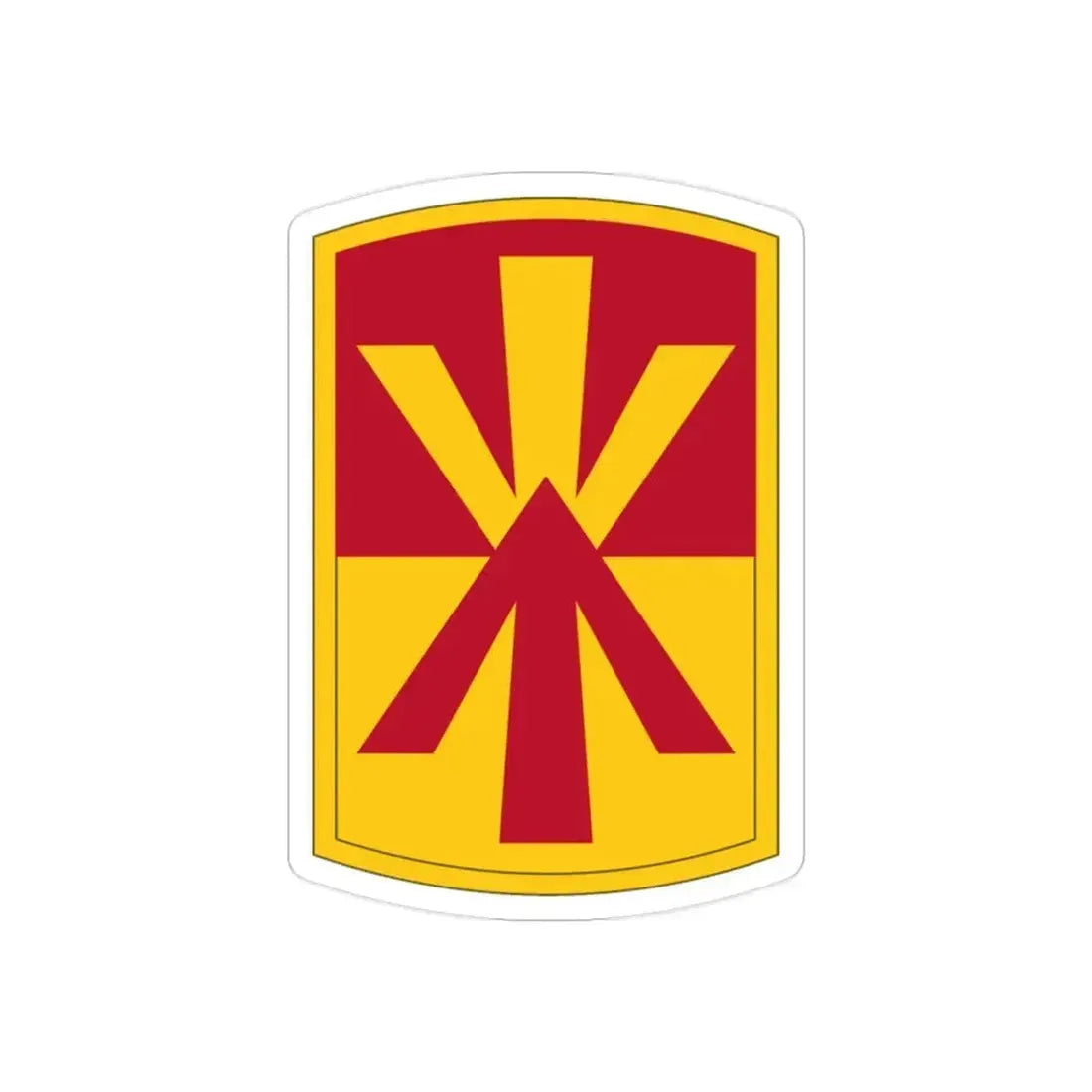 11th Air Defense Artillery Brigade (U.S. Army) REVERSE PRINT Transparent Die-Cut STICKER - The Sticker Space