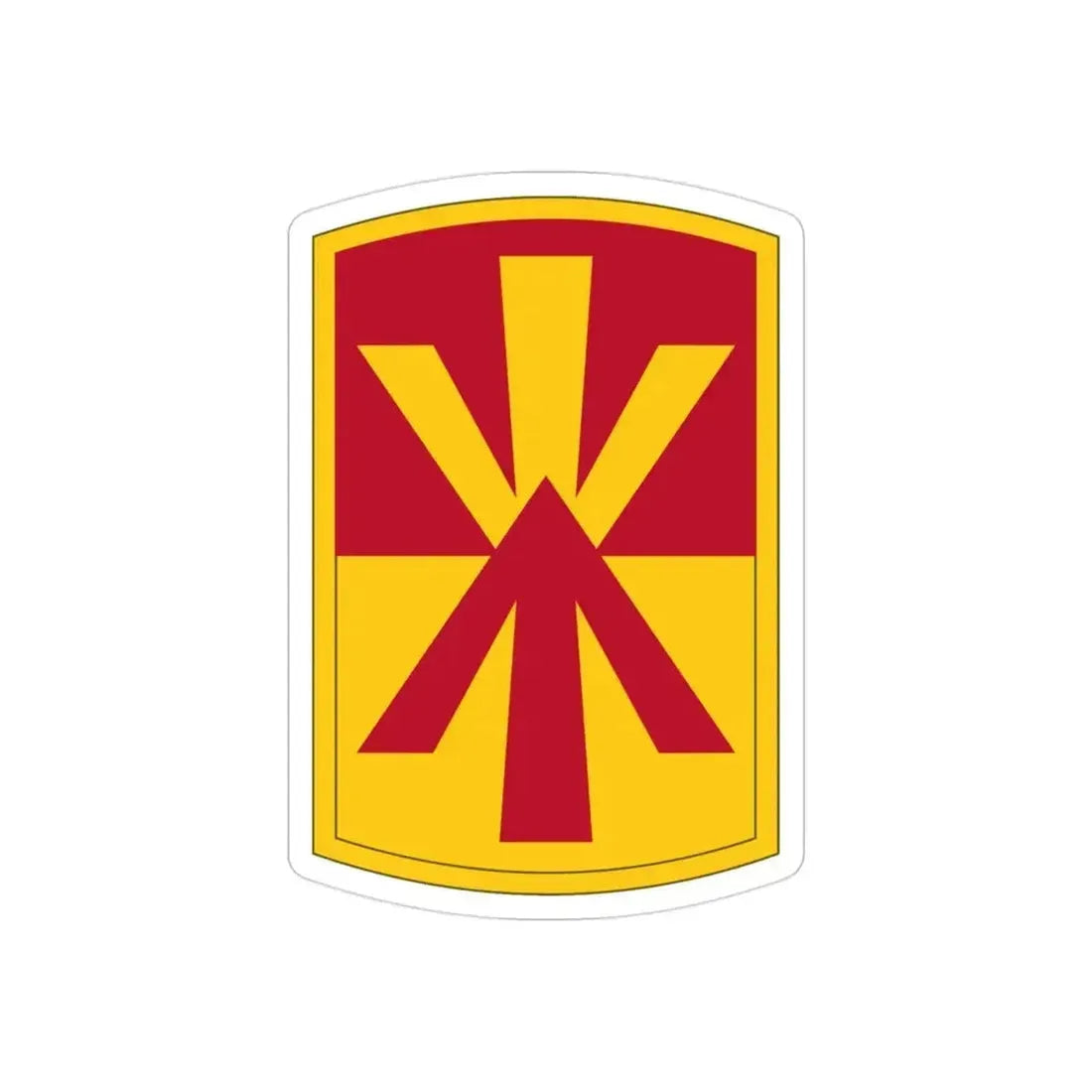 11th Air Defense Artillery Brigade (U.S. Army) REVERSE PRINT Transparent Die-Cut STICKER - The Sticker Space