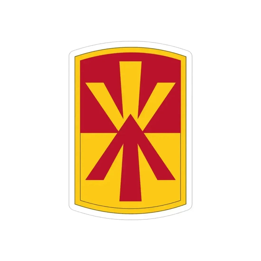 11th Air Defense Artillery Brigade (U.S. Army) REVERSE PRINT Transparent Die-Cut STICKER - The Sticker Space