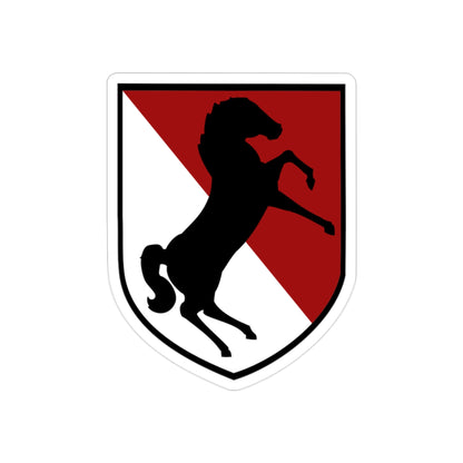 11th Armored Cavalry Regiment (U.S. Army) REVERSE PRINT Transparent STICKER-2" × 2"-The Sticker Space