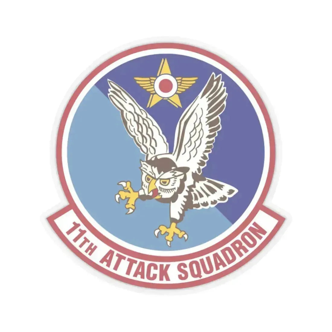 11th Attack Squadron (U.S. Air Force) STICKER Vinyl Kiss-Cut Decal 2 Inch Transparent - The Sticker Space