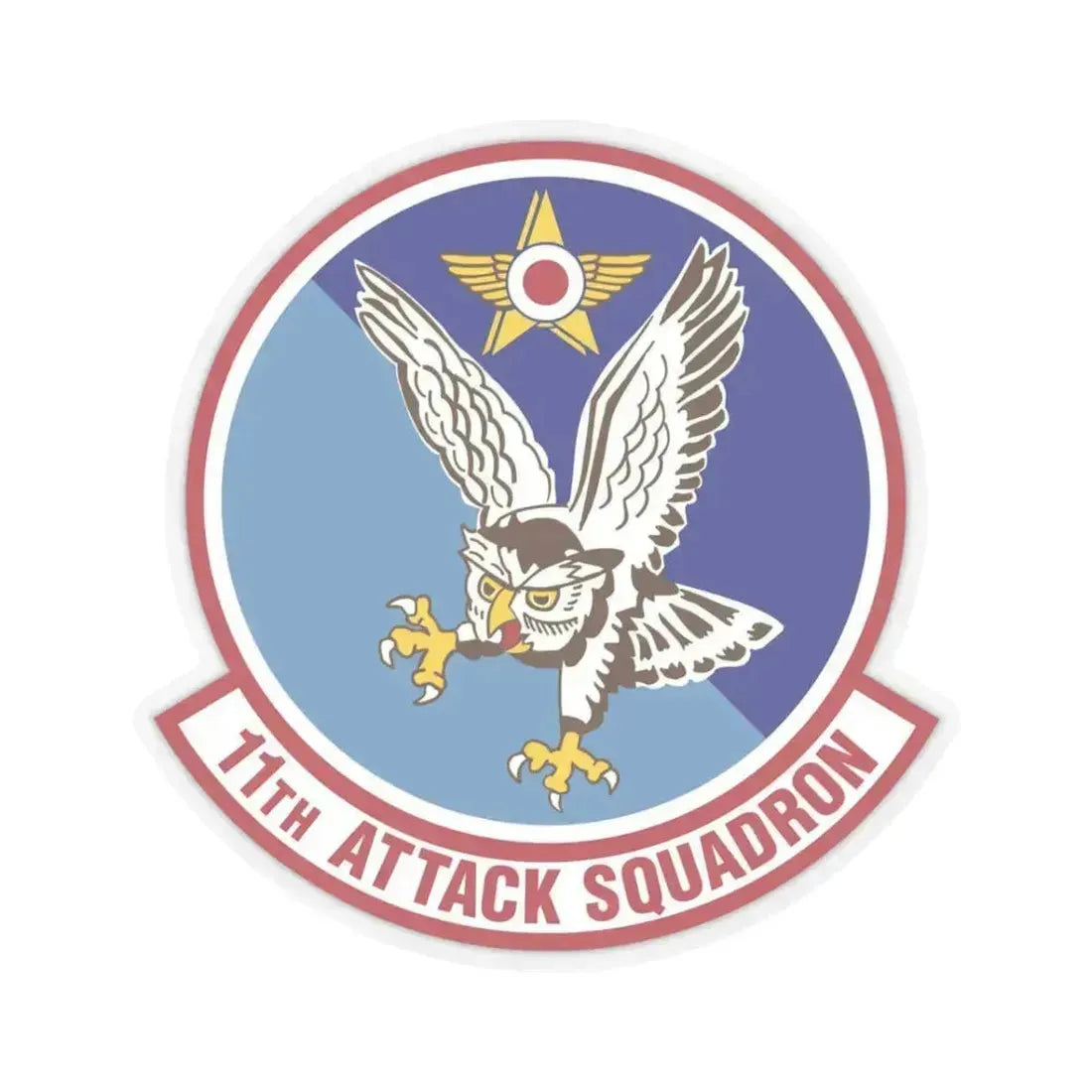11th Attack Squadron (U.S. Air Force) STICKER Vinyl Kiss-Cut Decal 3 Inch Transparent - The Sticker Space