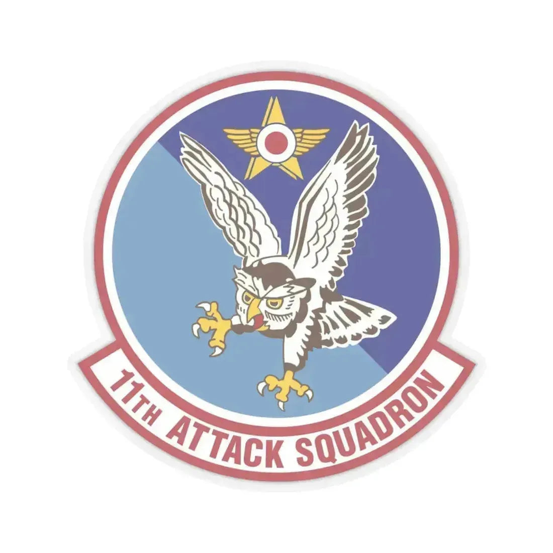 11th Attack Squadron (U.S. Air Force) STICKER Vinyl Kiss-Cut Decal 4 Inch Transparent - The Sticker Space