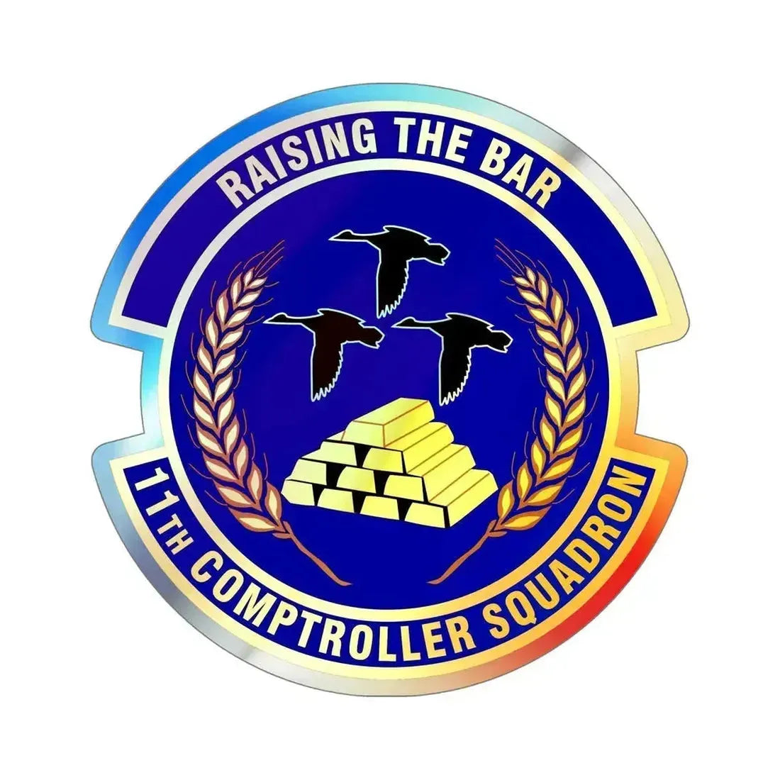 11th Comptroller Squadron (U.S. Air Force) Holographic STICKER Die-Cut Vinyl Decal - The Sticker Space