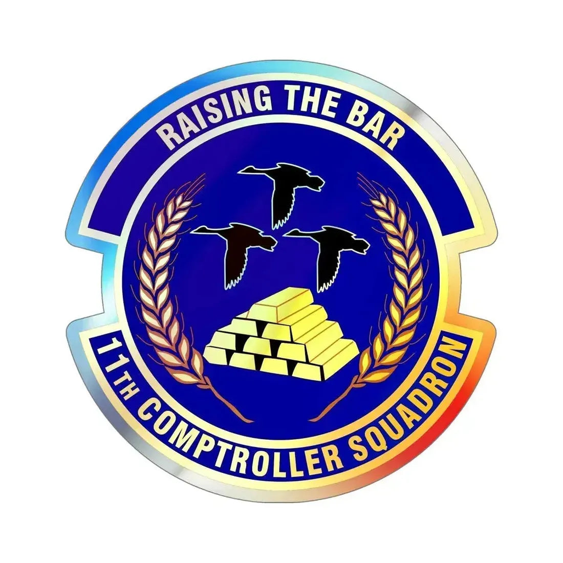 11th Comptroller Squadron (U.S. Air Force) Holographic STICKER Die-Cut Vinyl Decal - The Sticker Space