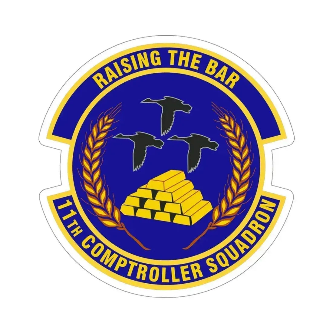11th Comptroller Squadron (U.S. Air Force) STICKER Vinyl Die-Cut Decal 4 Inch - The Sticker Space
