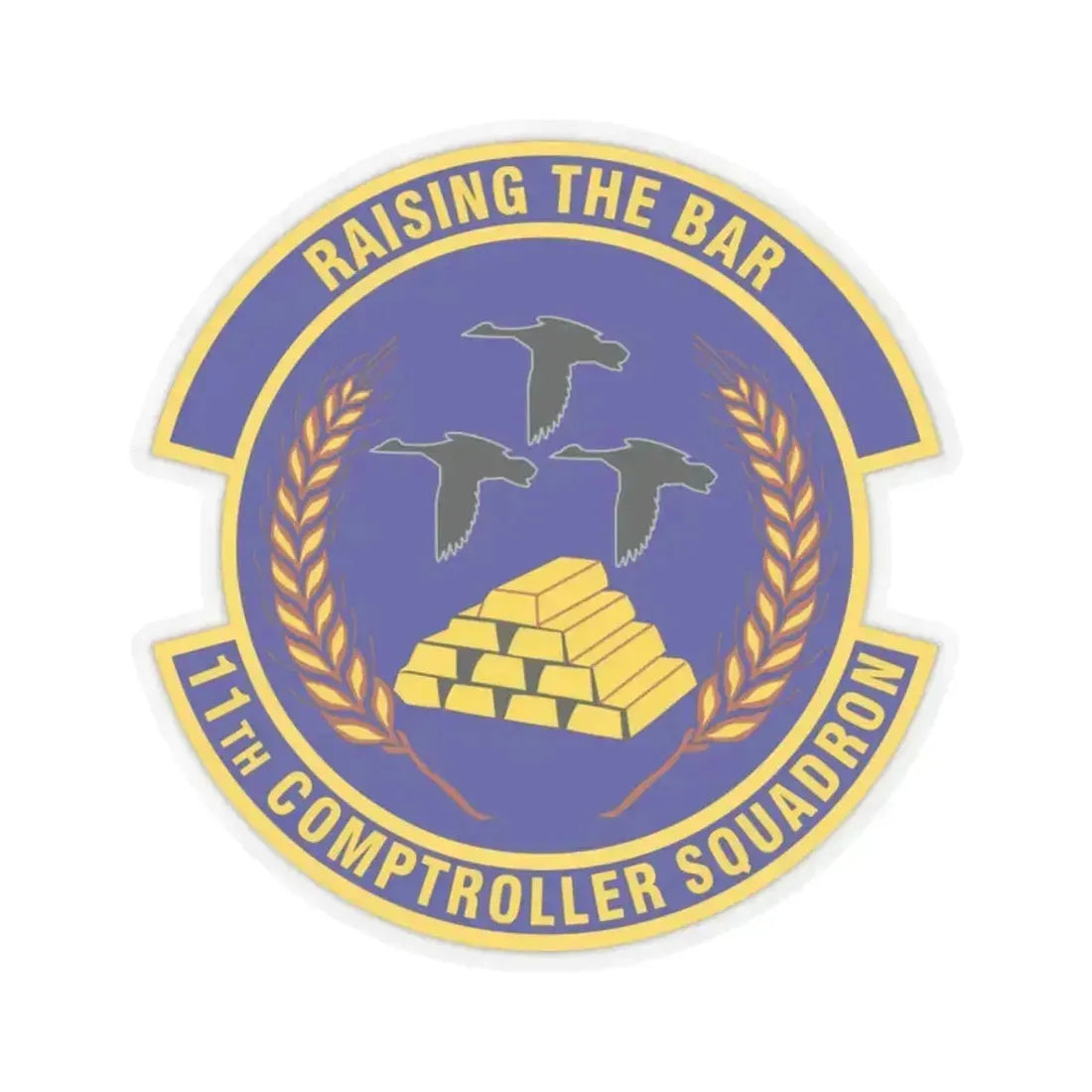 11th Comptroller Squadron (U.S. Air Force) STICKER Vinyl Kiss-Cut Decal 2 Inch Transparent - The Sticker Space