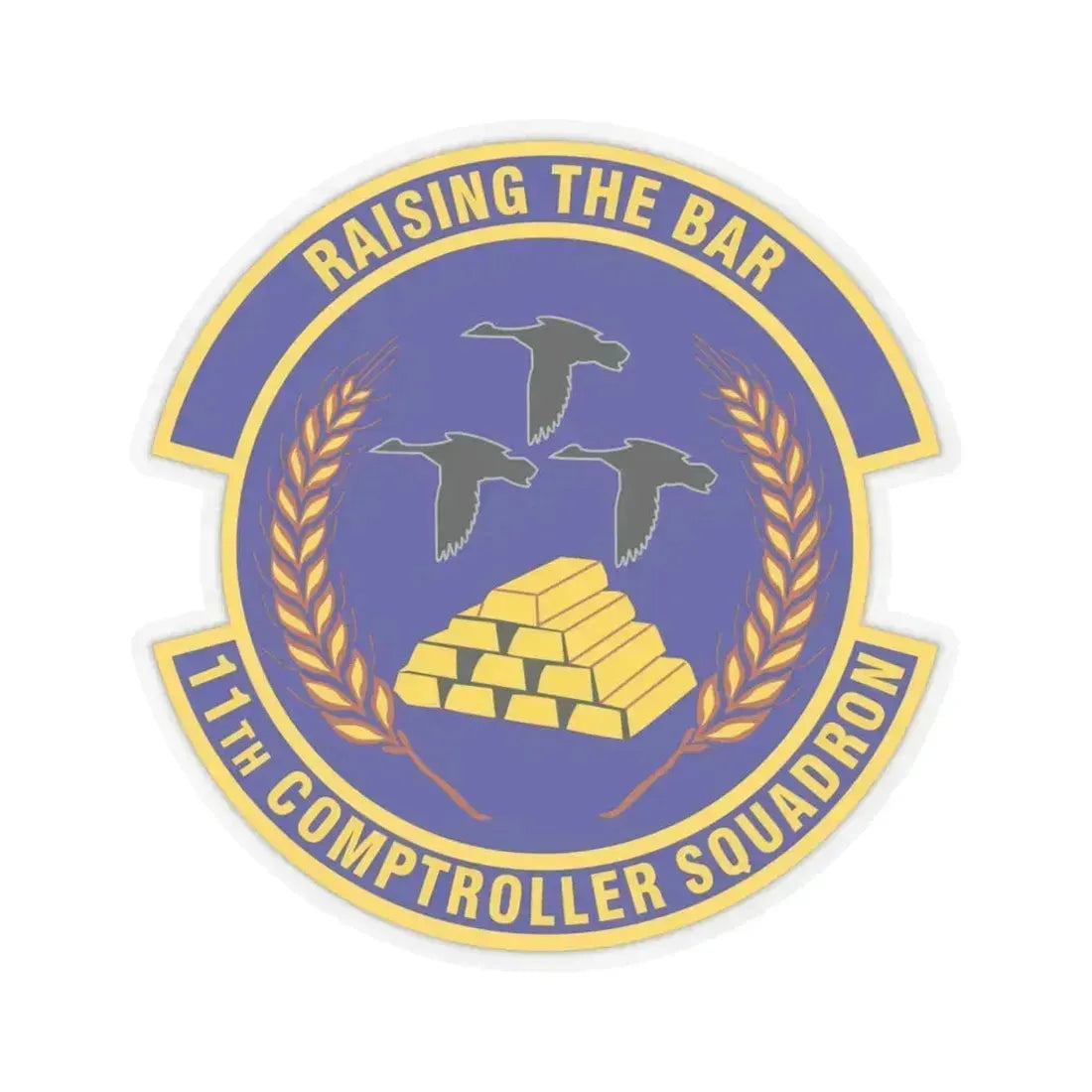 11th Comptroller Squadron (U.S. Air Force) STICKER Vinyl Kiss-Cut Decal 4 Inch Transparent - The Sticker Space