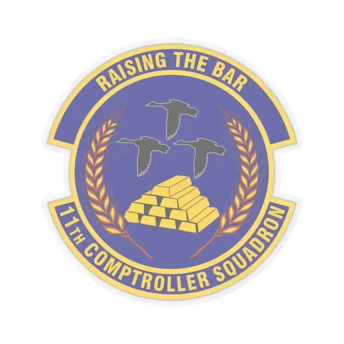 11th Comptroller Squadron (U.S. Air Force) STICKER Vinyl Kiss-Cut Decal 6 Inch Transparent - The Sticker Space