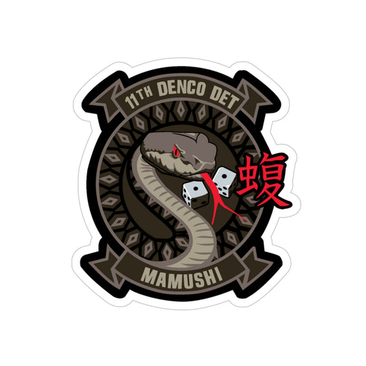 11th DENCO DET Mamushi (U.S. Navy) Transparent STICKER Die-Cut Vinyl Decal-6 Inch-The Sticker Space