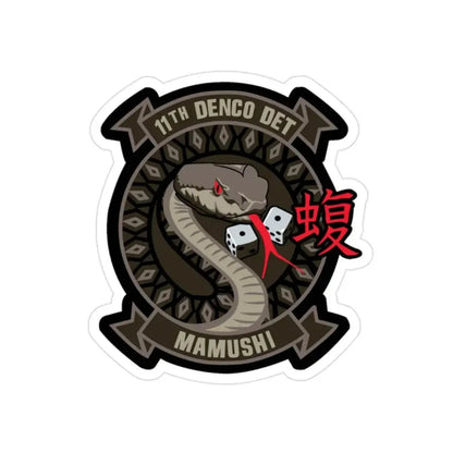 11th DENCO DET Mamushi (U.S. Navy) Transparent STICKER Die-Cut Vinyl Decal - The Sticker Space