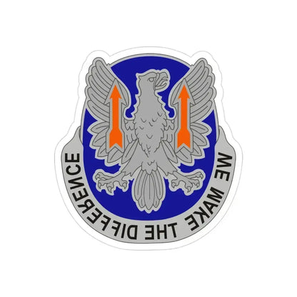 11th Expeditionary Combat Aviation Brigade v2 (U.S. Army) REVERSE PRINT Transparent Die-Cut STICKER 3 Inch Die-Cut Transparent - The Sticker Space