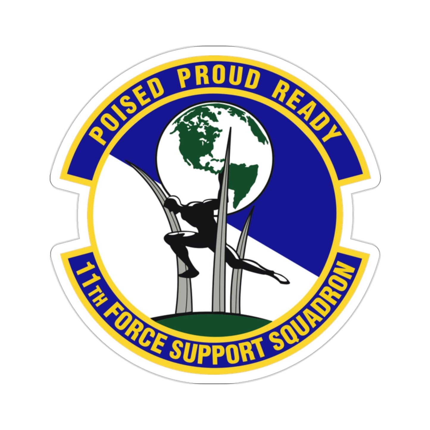 11th Force Support Squadron (U.S. Air Force) STICKER Vinyl Die-Cut Decal-2 Inch-The Sticker Space