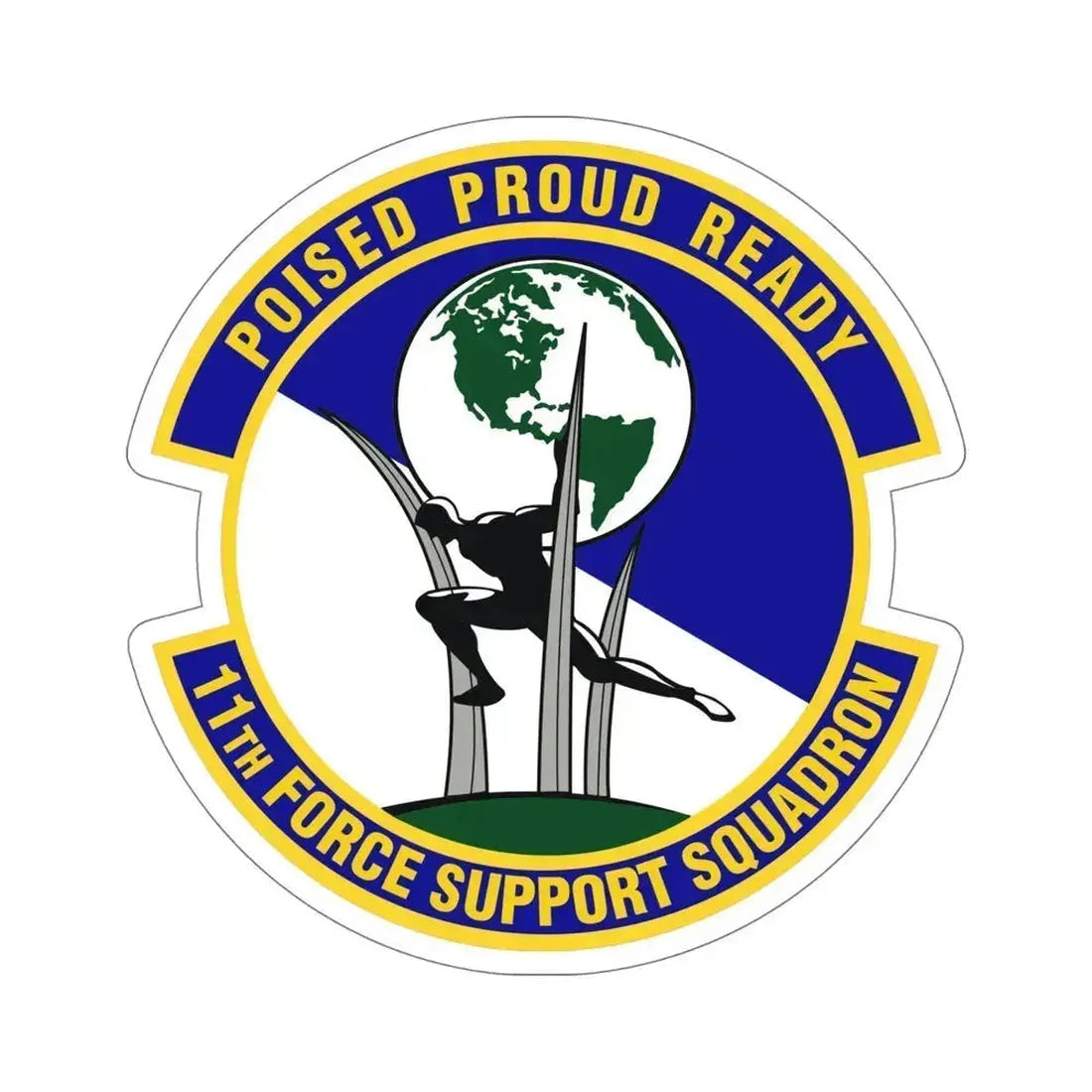 11th Force Support Squadron (U.S. Air Force) STICKER Vinyl Die-Cut Decal 6 Inch - The Sticker Space