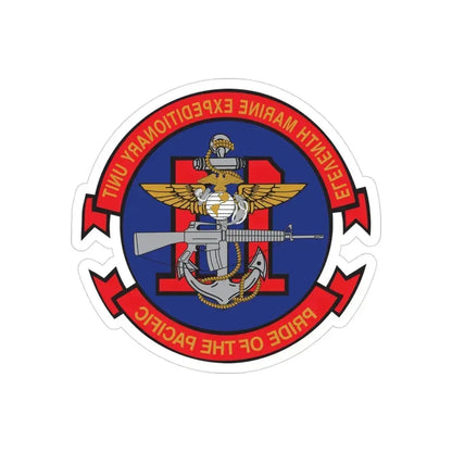 11th MEU (USMC) REVERSE PRINT Transparent Die-Cut STICKER - The Sticker Space