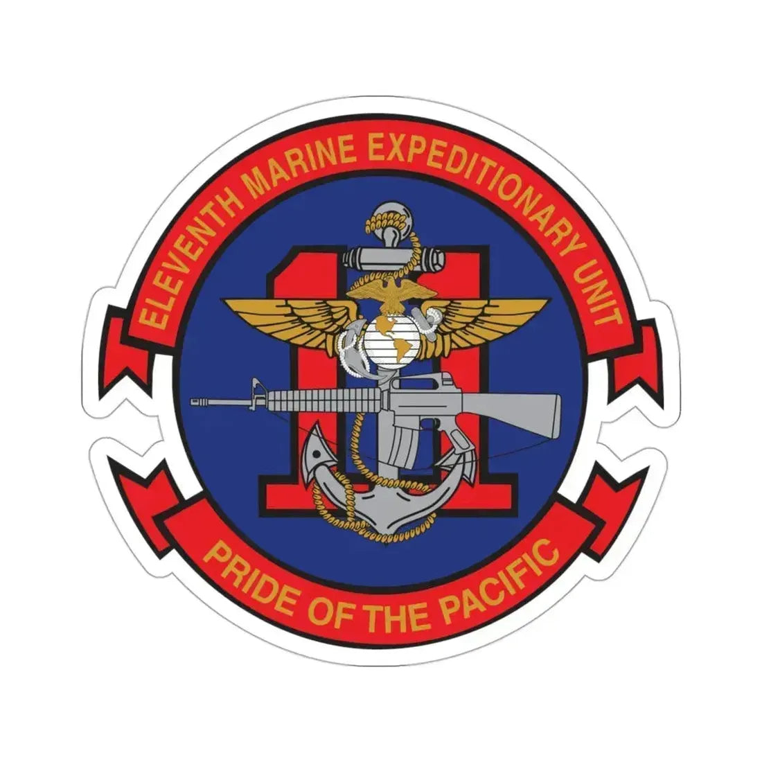 11th MEU (USMC) STICKER Vinyl Die-Cut Decal 3 Inch - The Sticker Space